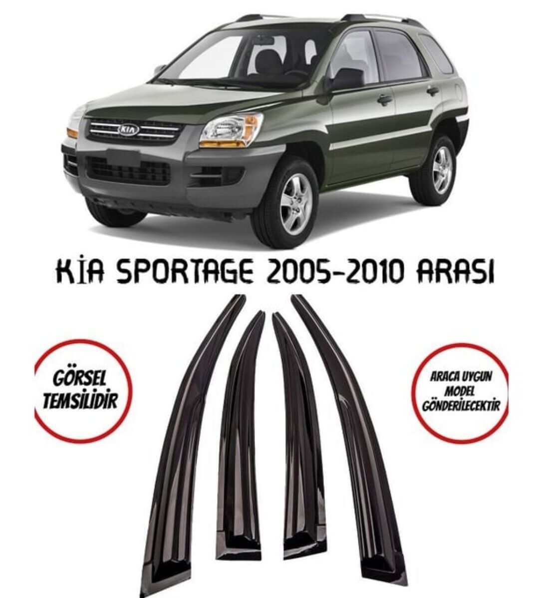 Kia Sportage Uyumlu Cam Rüzgarlığı 2005-2010 Arası Mugen
