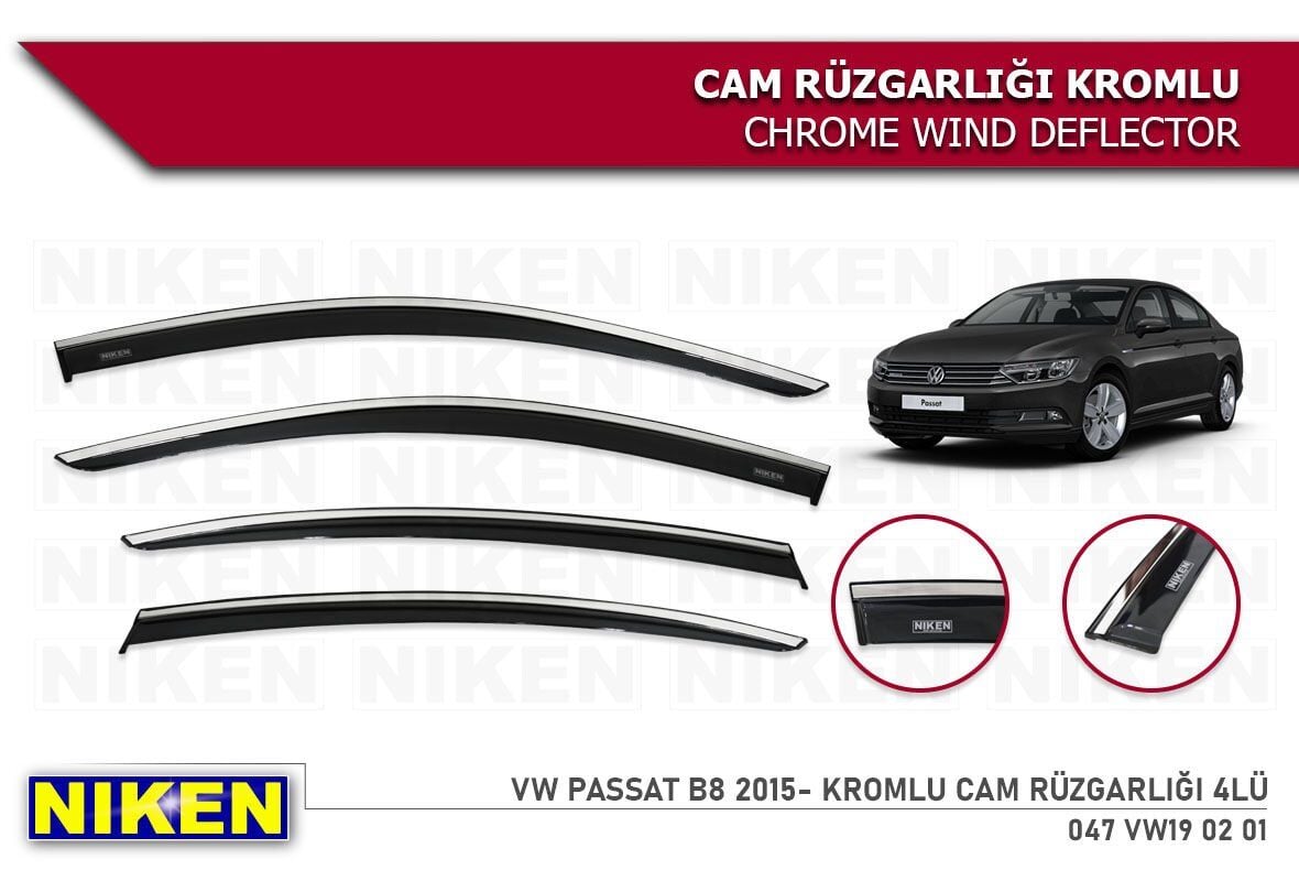 Cam Rüzgarlığı Niken Vw Passat b8 Kromlu  2015+