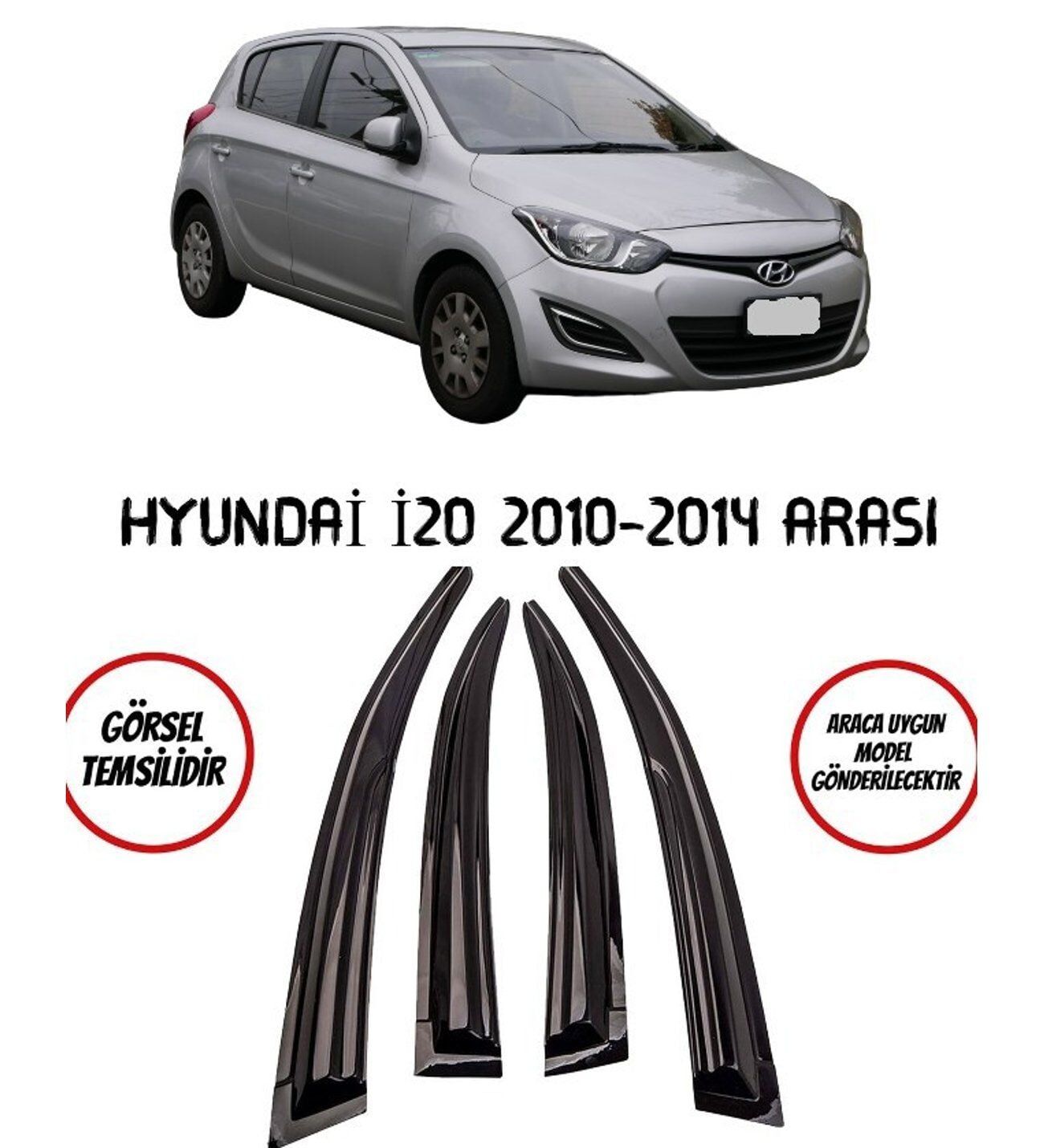 Hyundai i20 Uyumlu Cam Rüzgarlığı 2010-2014 Arası Mugen