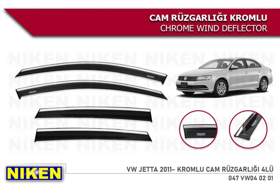 Vw Jetta Kromlu Cam Rüzgarlığı Niken 2011+