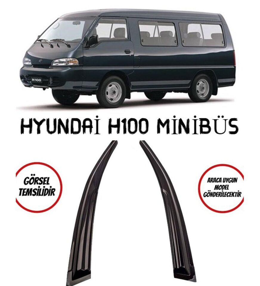 Hyundai H100 Minibüs Uyumlu Cam Rüzgarlığı 2'li Tüm Modeller Mugen