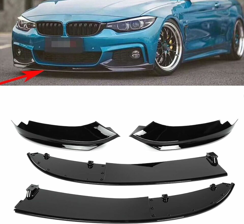 Bmw F32 ön tampon altı lip m-performane pianoblack 2014-2020 arası