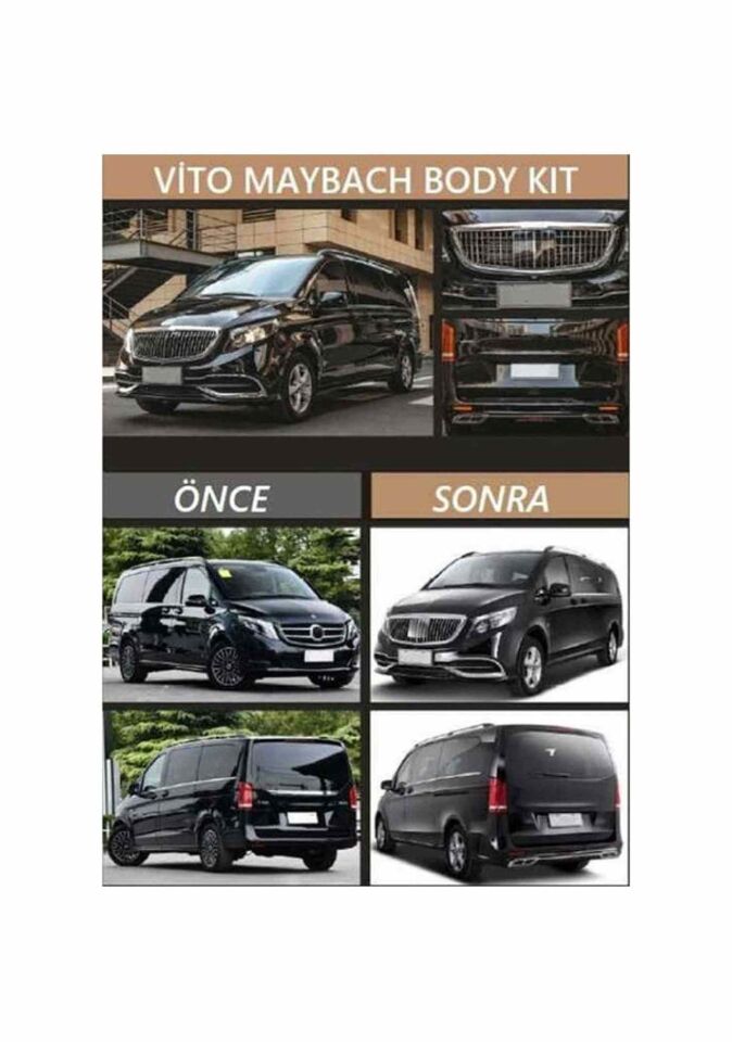 Mercedes Vito w447 maybach body kit 2015-2019 arası (Kaputsuz)