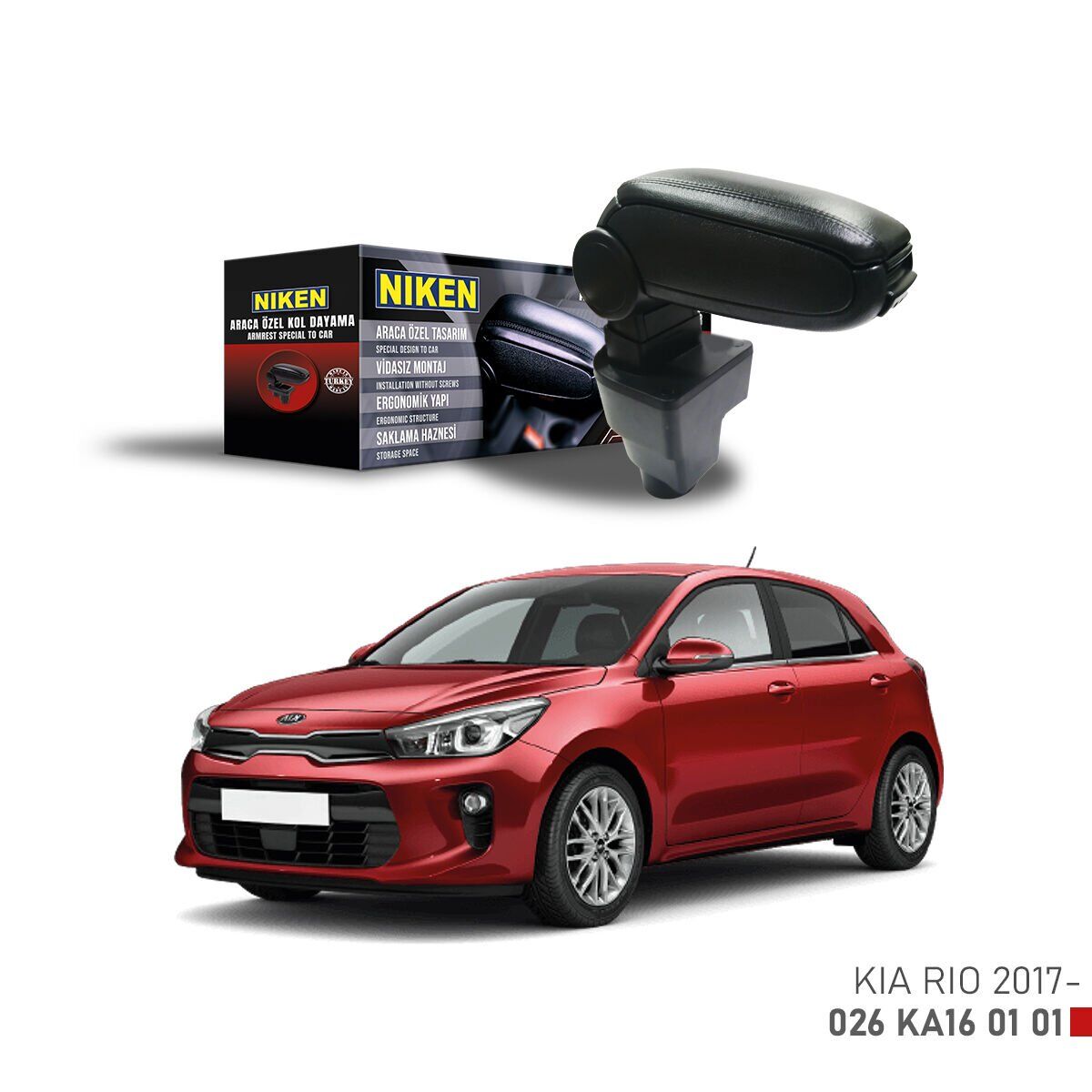 Kia Rio Araca Özel Kol Dayama Kolçak 2017 sonrası Niken
