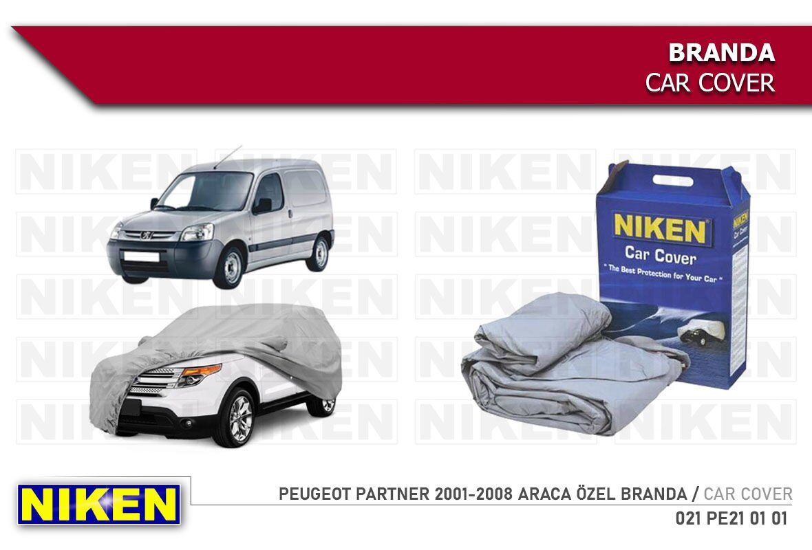 Peugeot Partner (araca özel üretim) Oto Branda Araç Örtüsü 2003-2008 arası modeller Niken