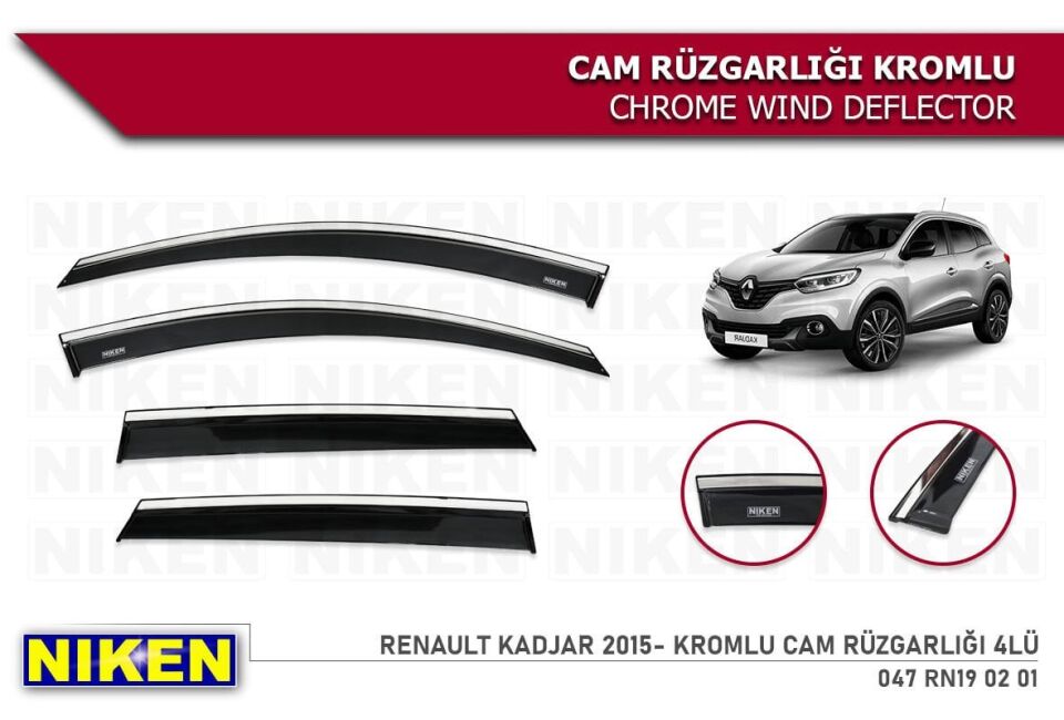 Renault Kadjar Kromlu Cam Rüzgarlığı Niken 2015+