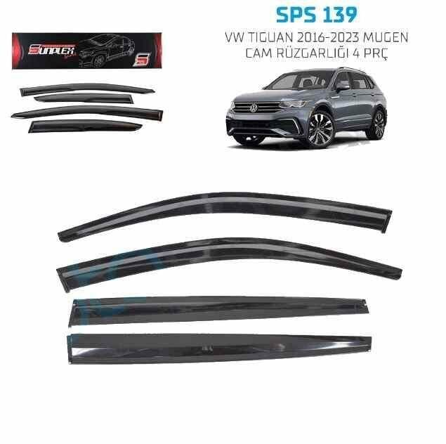 Vw Tiguan Mugen Cam Rüzgarlığı 2016-2023 arası 4'lü Sunplex