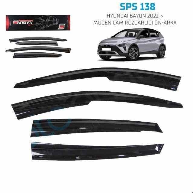 Hyundai Bayon Mugen Cam Rüzgarlığı 2022 sonrası 4'lü Sunplex