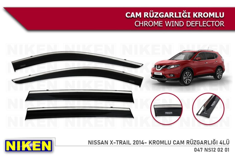 Nissan Xtrail Kromlu Cam Rüzgarlığı Niken 2014-2020