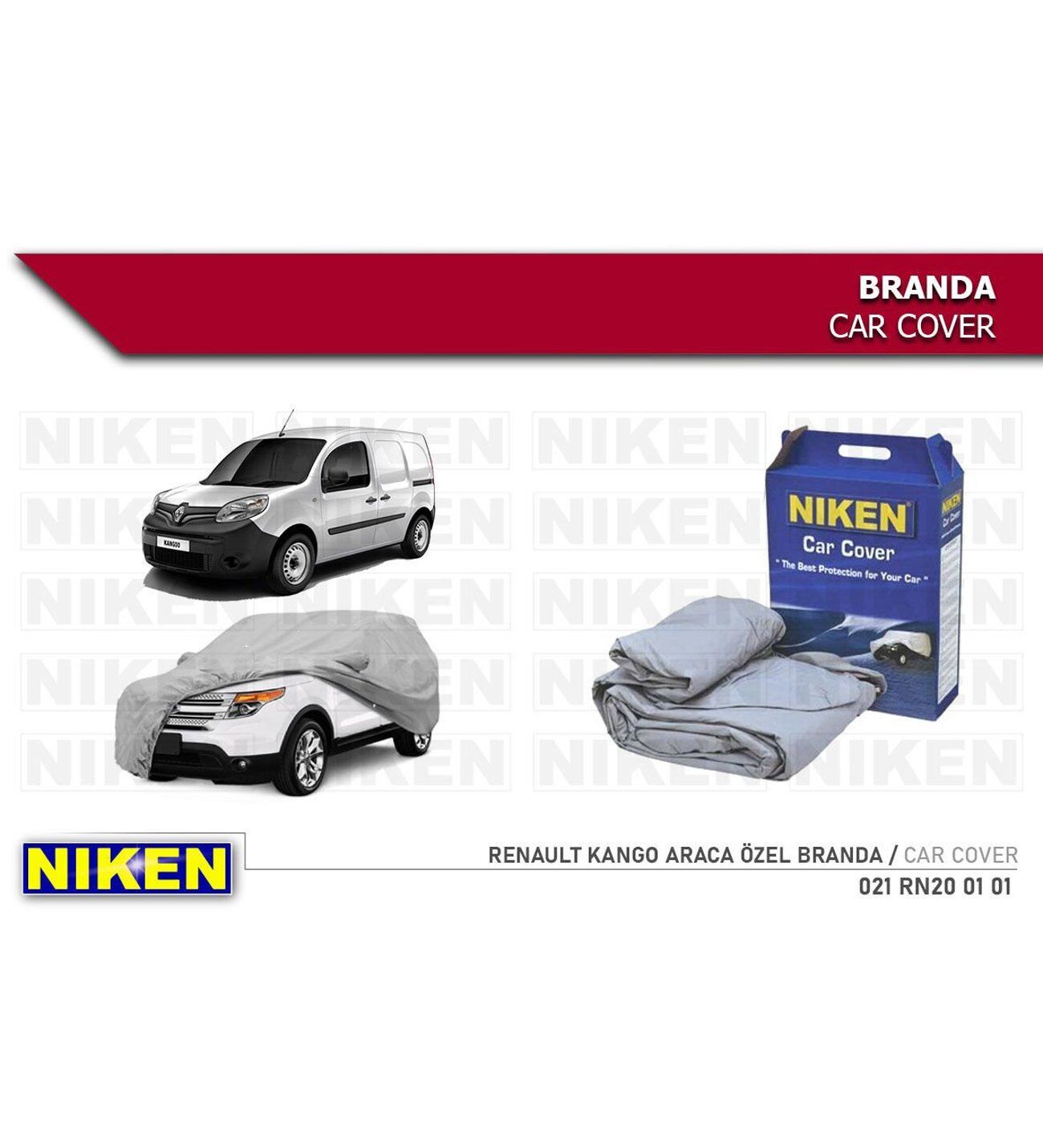 Renault Kango 2 (araca özel üretim) Oto Branda Araç Örtüsü 2015 sonrası modeller Niken