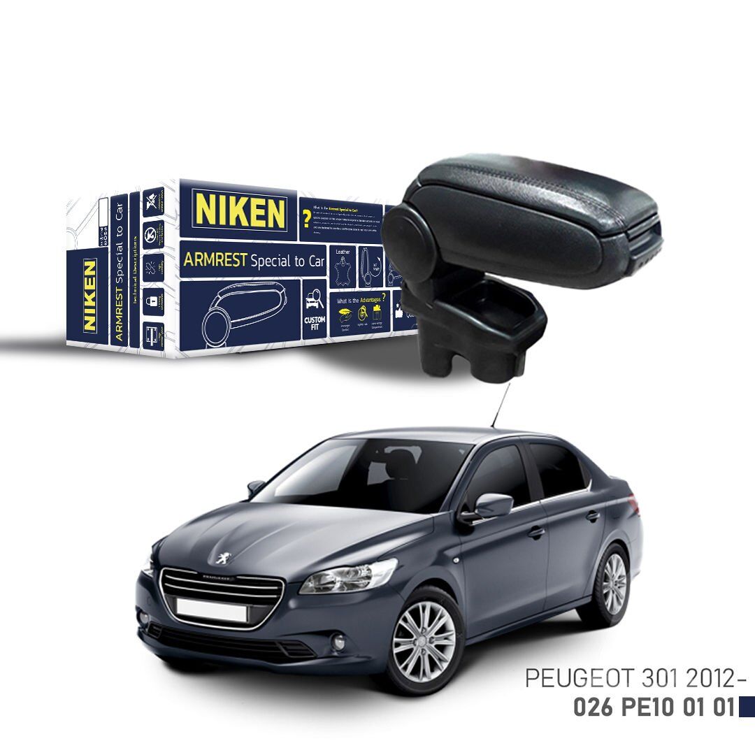Peugeot 301 Araca Özel Kol Dayama Kolçak Siyah 2012+ sonrası modellere uyumlu Niken