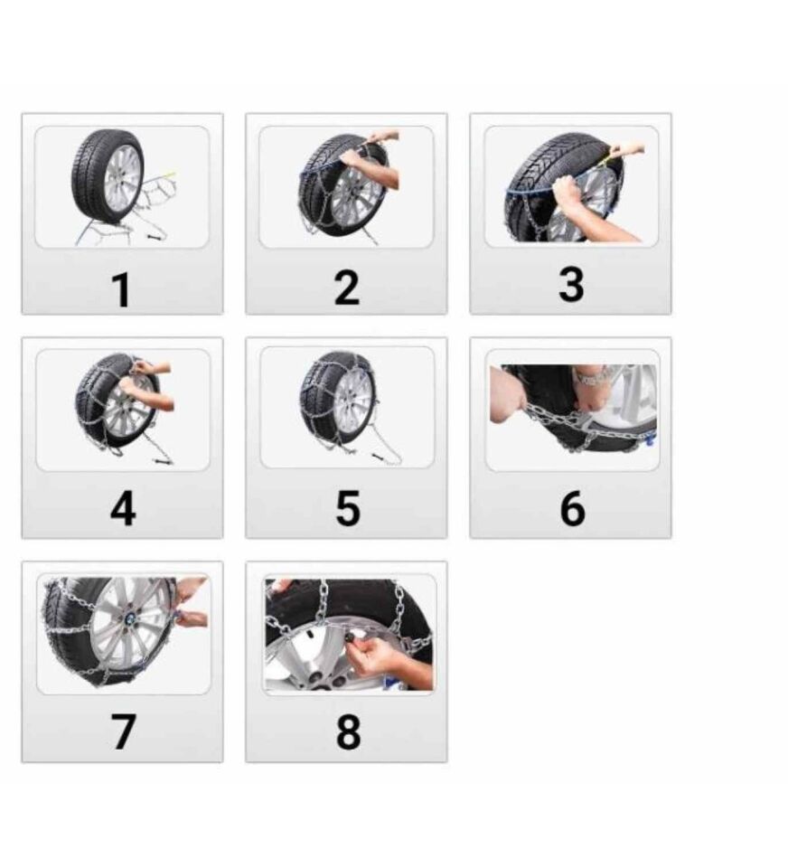 Mefatech 255/60x18 kar patinaj zinciri 4X4 Jeep ve Minibüslere Uyumlu No:1500