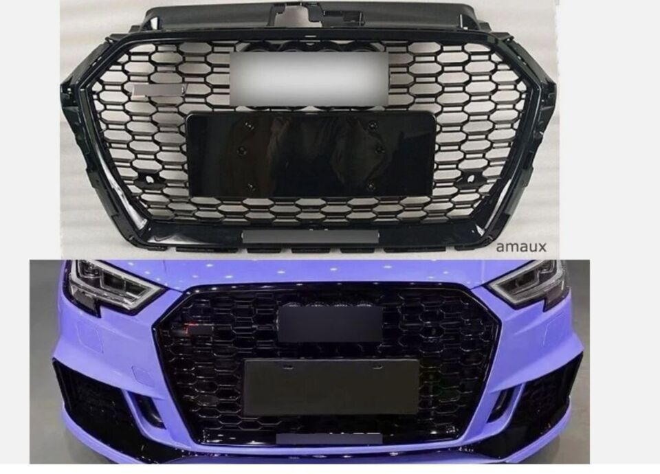 Audi A3 Rs3 Ön Panjur 8v Makyajlı Kasa 2016-2020 Arası Siyah