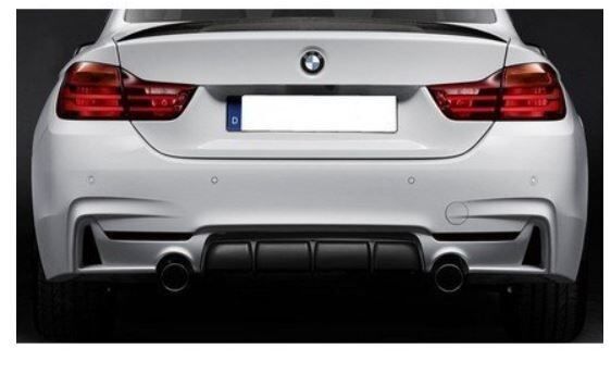 Bmw F32 arka tampon difüzörü 2 çıkış m-performance pianoblack 2012-2018