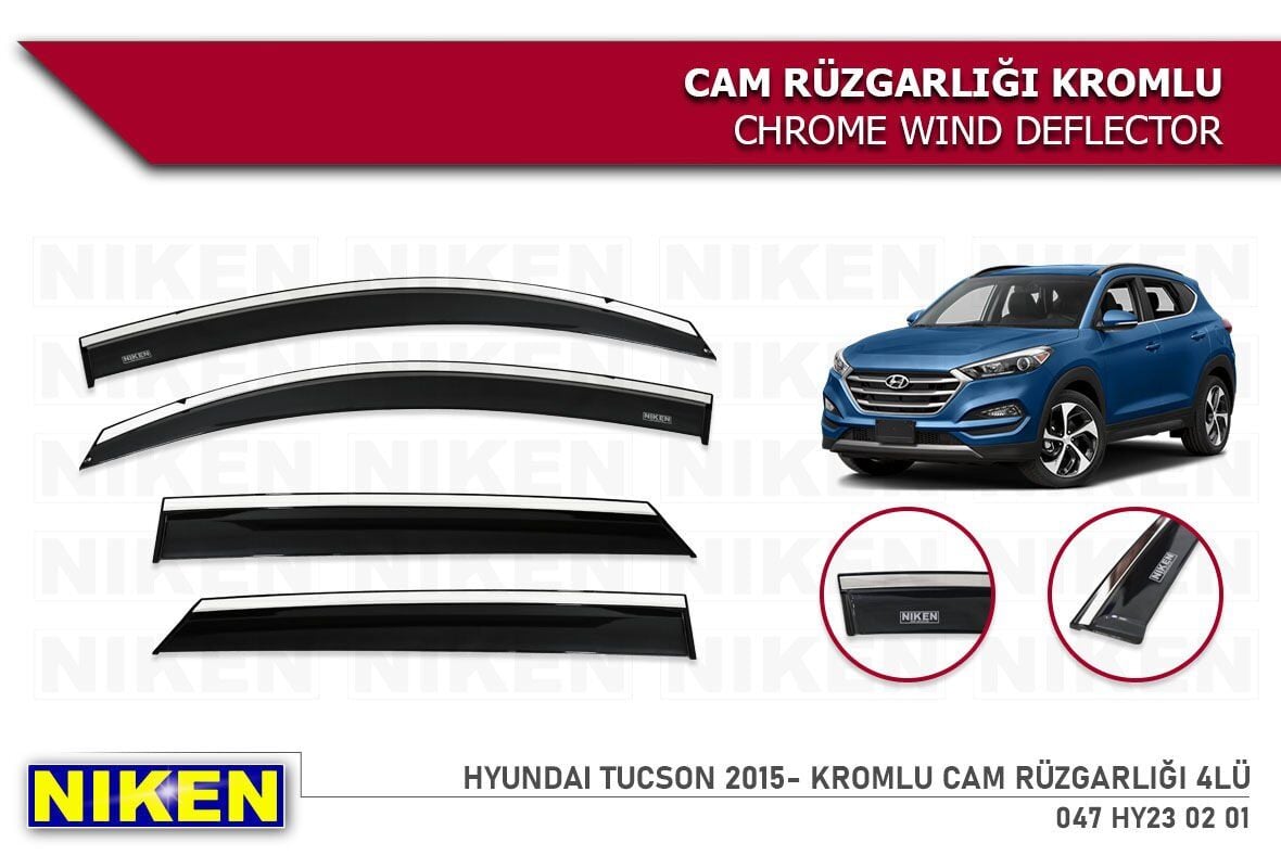 Hyundai Tucson Kromlu Cam Rüzgarlığı Niken 2015-2020