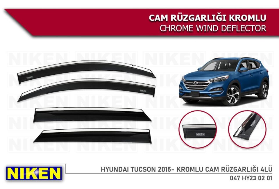 Hyundai Tucson Kromlu Cam Rüzgarlığı Niken 2015-2020