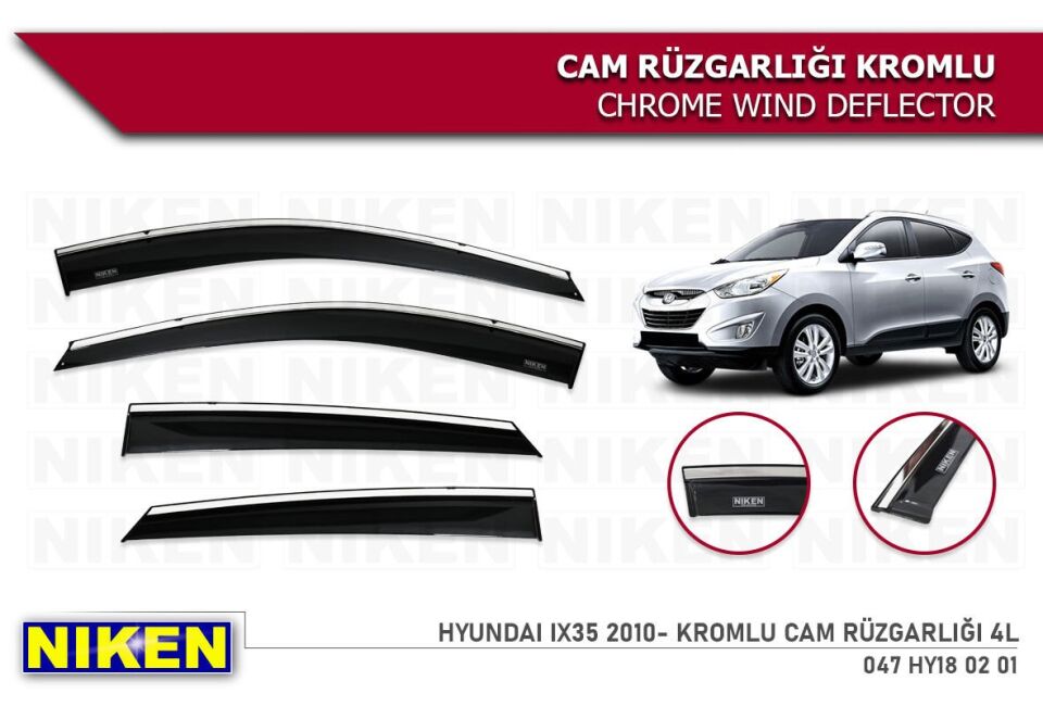 Hyundai ix35 Kromlu Cam Rüzgarlığı Niken 2010+ Sonrası