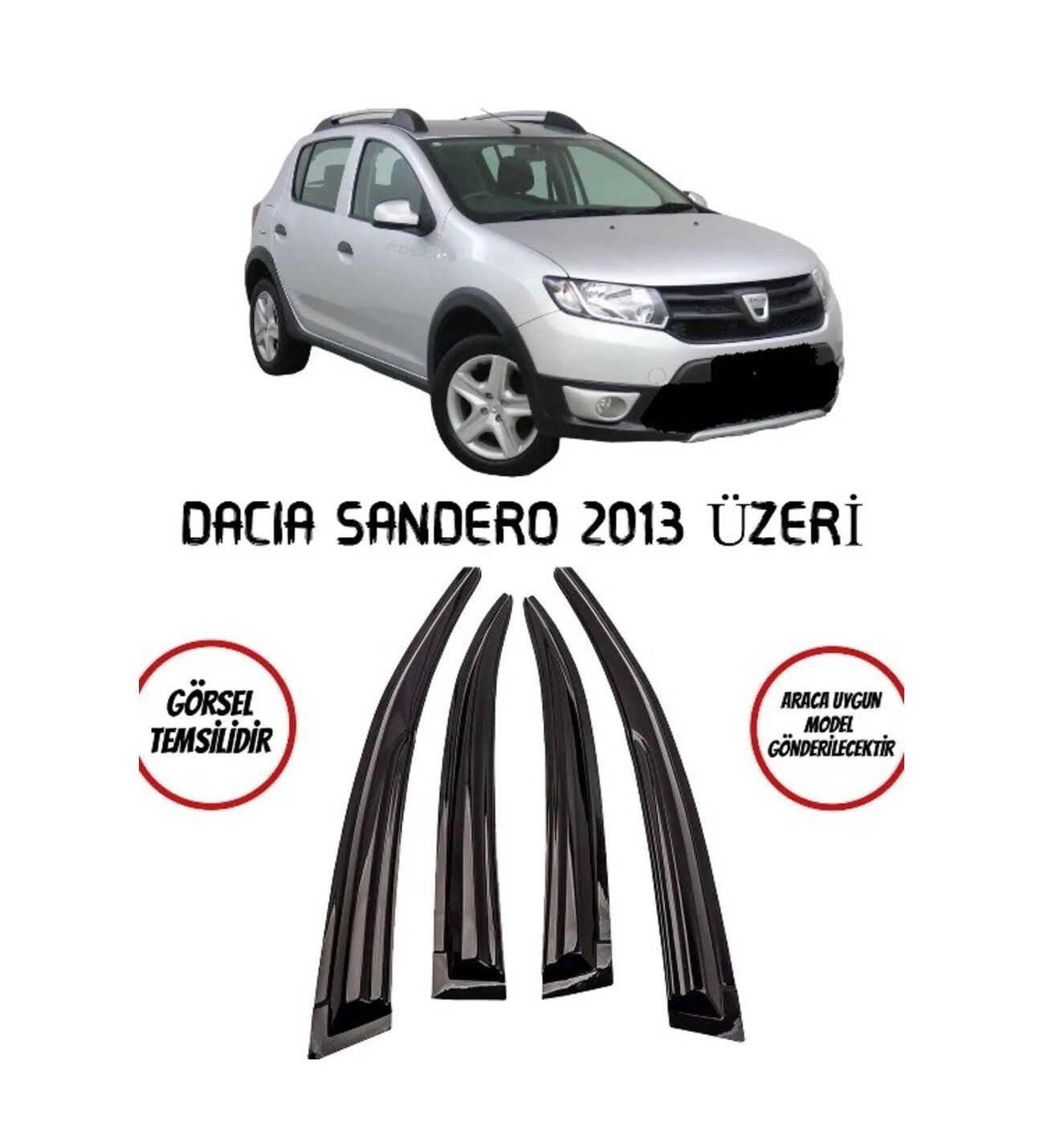 Dacia Sandero Uyumlu Cam Rüzgarlığı 2013+ Sonrası Mugen