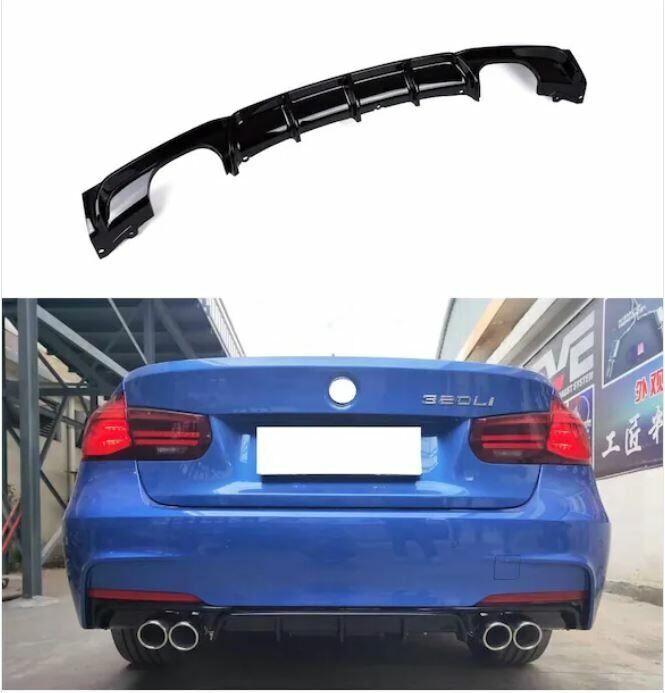 Bmw F30 arka tampon difüzörü 4 çıkış m-performance 2012-2018