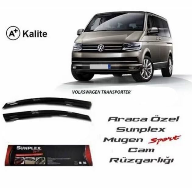 Vw Transporter T5 Mugen Cam Rüzgarlığı 2003-2015 arası 2'li Sunplex