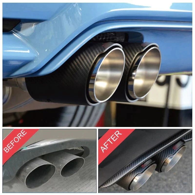 Akrapoviç Eksoz Ucu 90MM Çiftli Açık Ağızlı 2 li Set