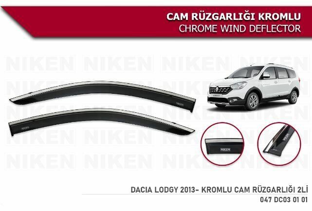 Dacia Lodgy Kromlu Cam Rüzgarlığı 2'li Niken 2013+ sonrası modeller