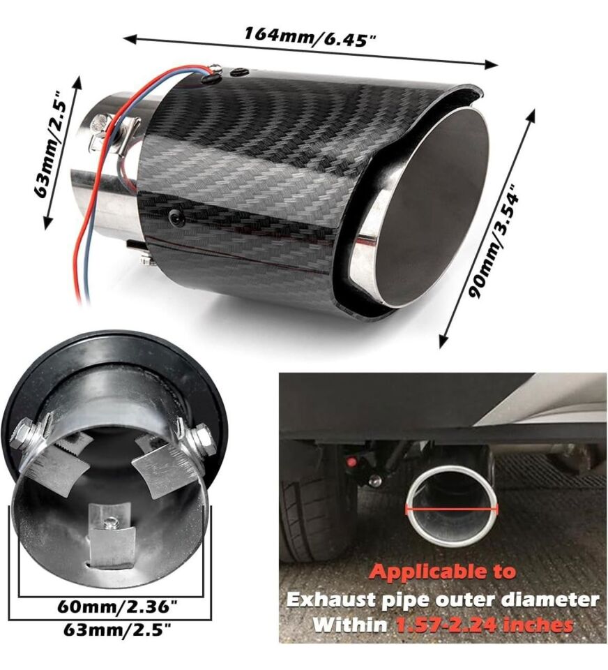 Ayarlanabilir Akrapoviç Eksoz Ucu 90MM Tekli Açık Ağızlı