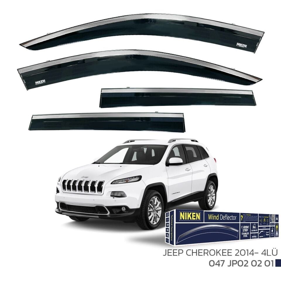 Jeep Cherokee Kromlu Cam Rüzgarlığı Niken 2014+ sonrası uyumlu
