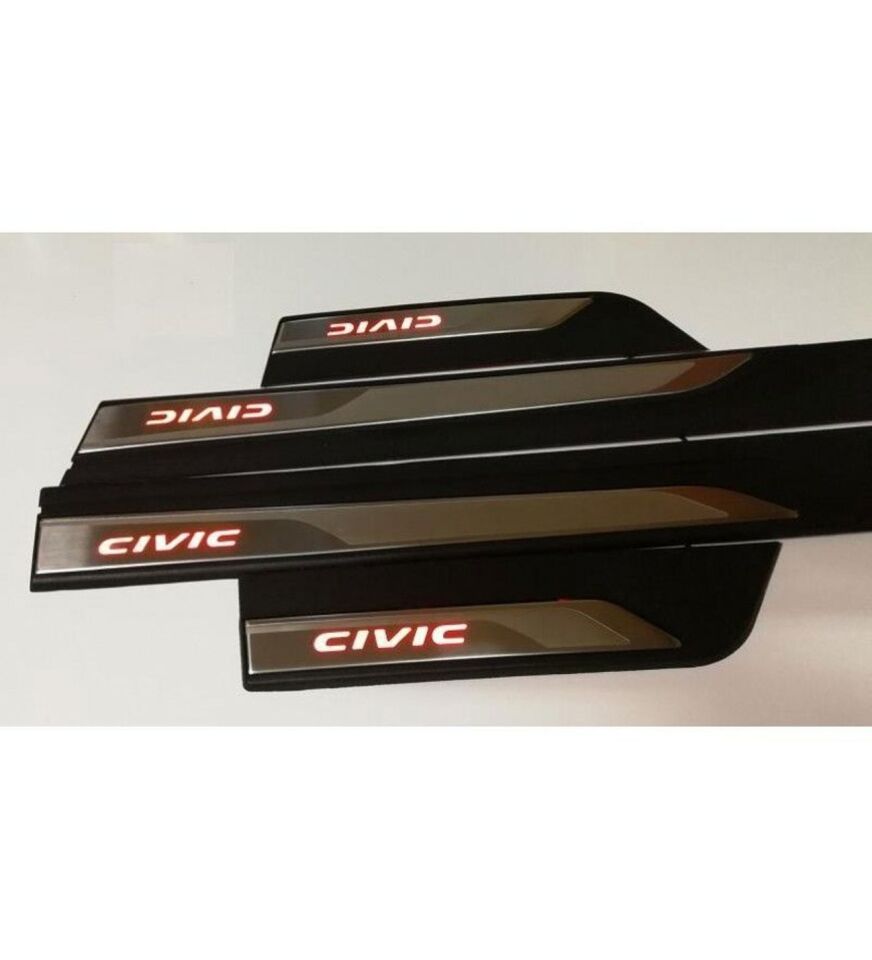 Honda Civic Fc5 Kapı Eşiği Işıklı Kırmızı 2016-2021 Arası Uyumlu
