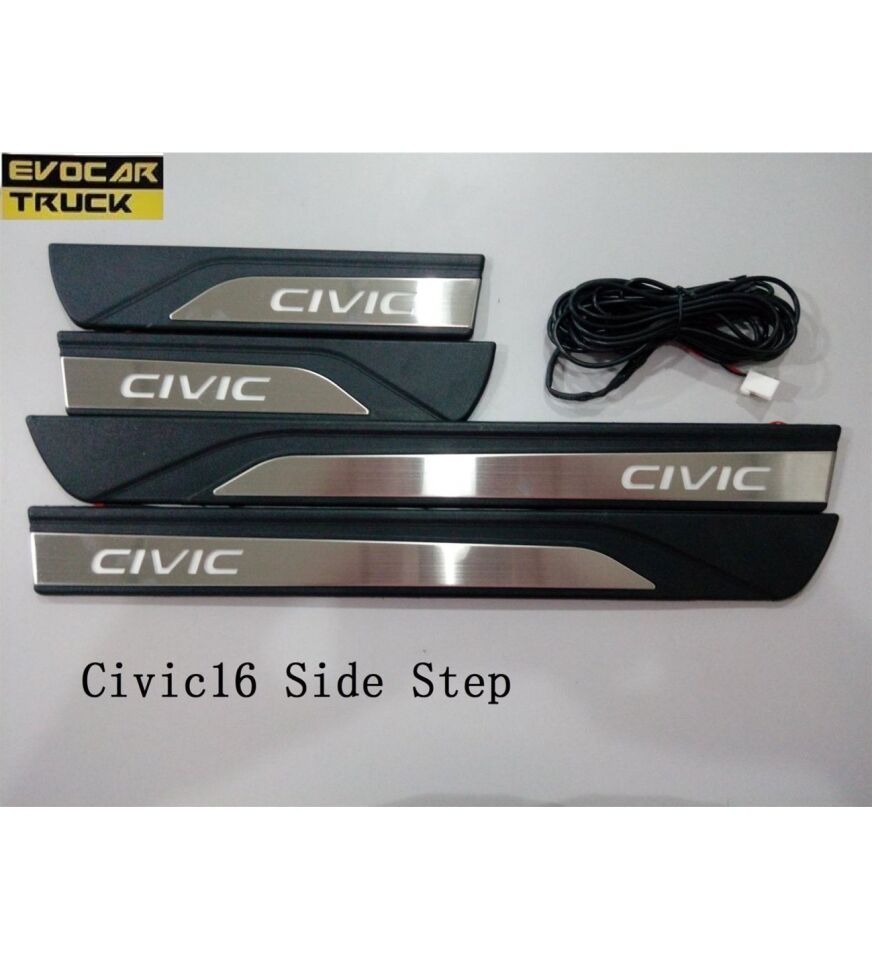 Honda Civic Fc5 Kapı Eşiği Işıklı Kırmızı 2016-2021 Arası Uyumlu
