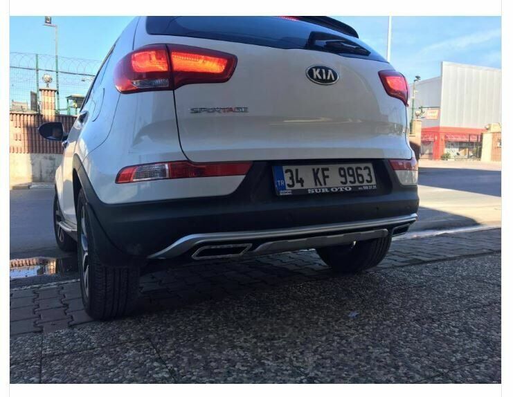 Kia sportage ön ve arka koruma difüzör 2011-2015 çift çıkış egzoz