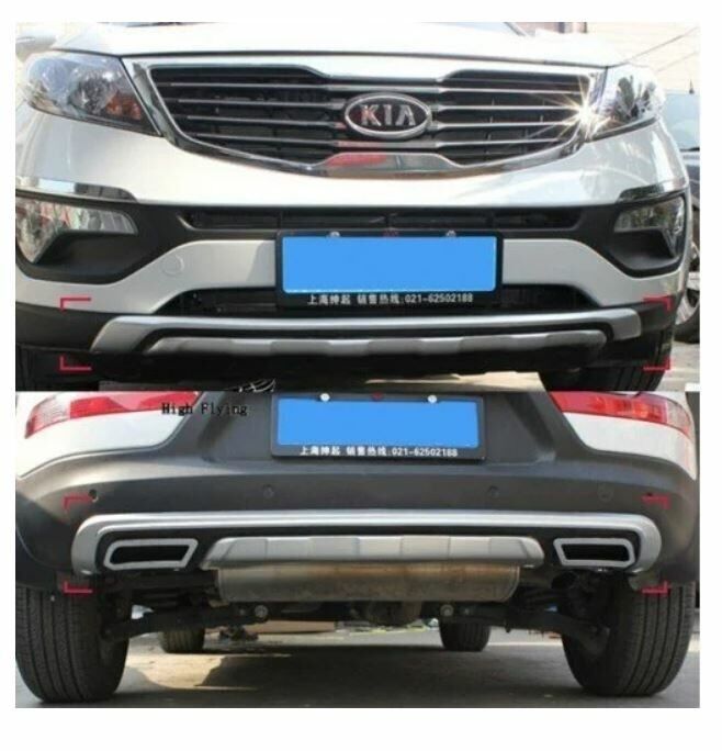 Kia sportage ön ve arka koruma difüzör 2011-2015 çift çıkış egzoz