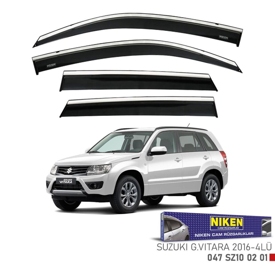 Suzuki Grand Vitara Kromlu Cam Rüzgarlığı Niken 2016+ sonrası uyumlu