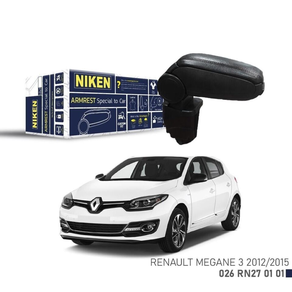 Niken Renault Megane 3 Kol Dayama Kolçak Siyah 2012-2015 Arası Uyumlu