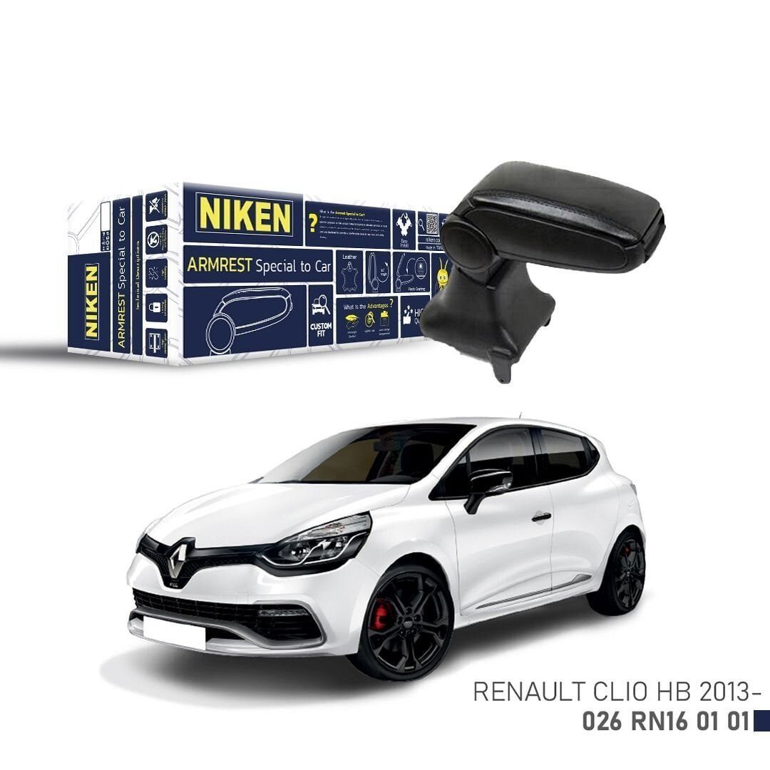 Niken Renault Clio 4 Kol Dayama Kolçak Siyah 2013+ Sonrası Uyumlu