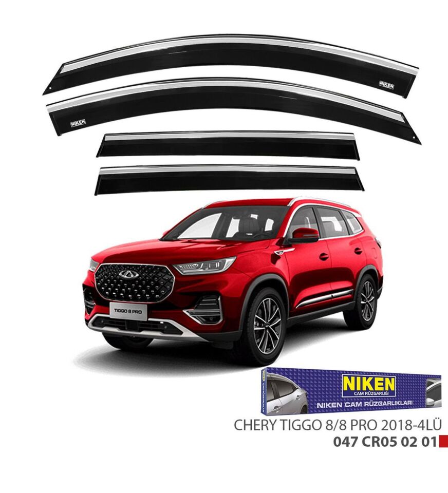 Chery Tiggo 8/8 Pro Kromlu Cam Rüzgarlığı Niken 2018+ sonrası uyumlu