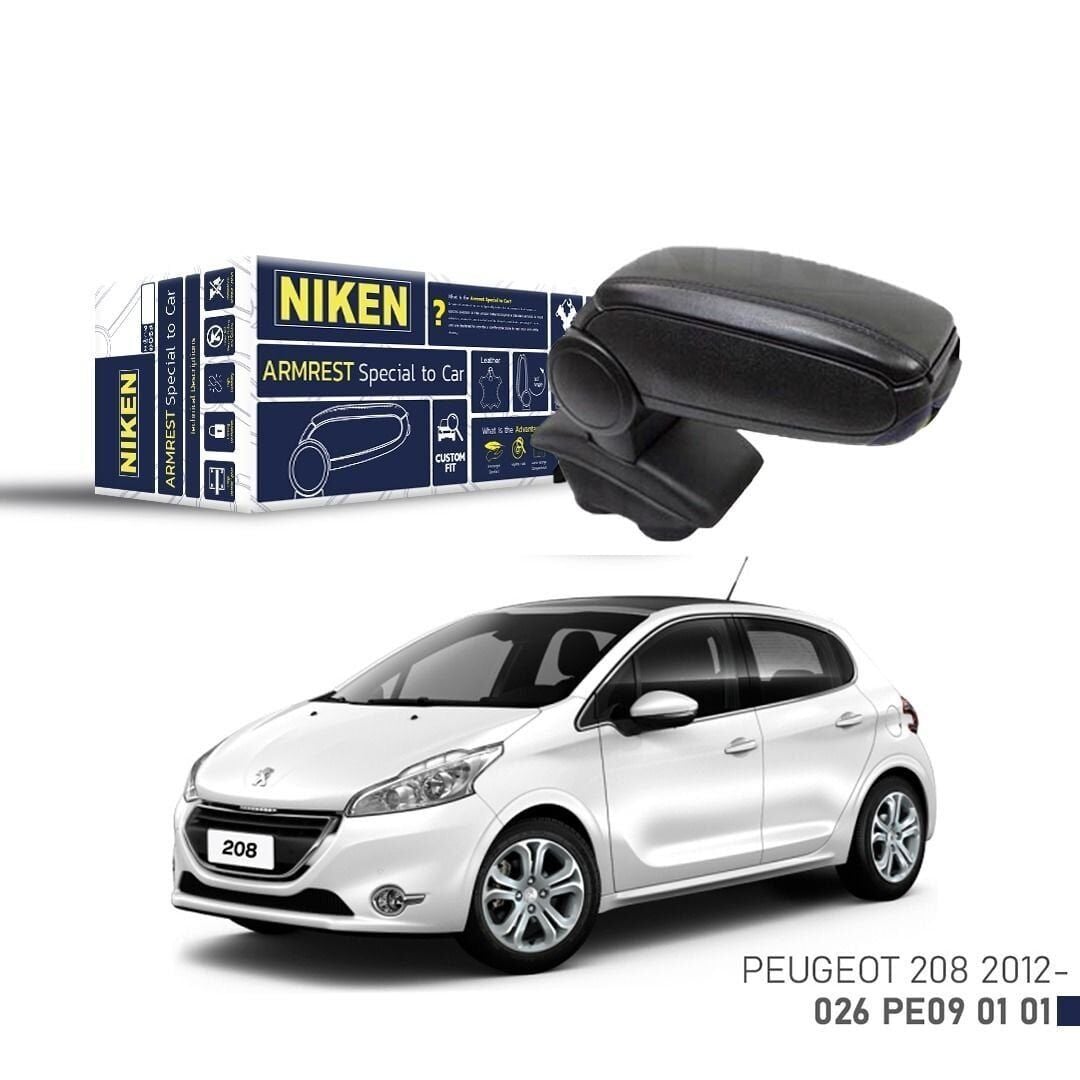 Niken Peugeot 208 Kol Dayama Kolçak Siyah 2012+ Sonrası Uyumlu