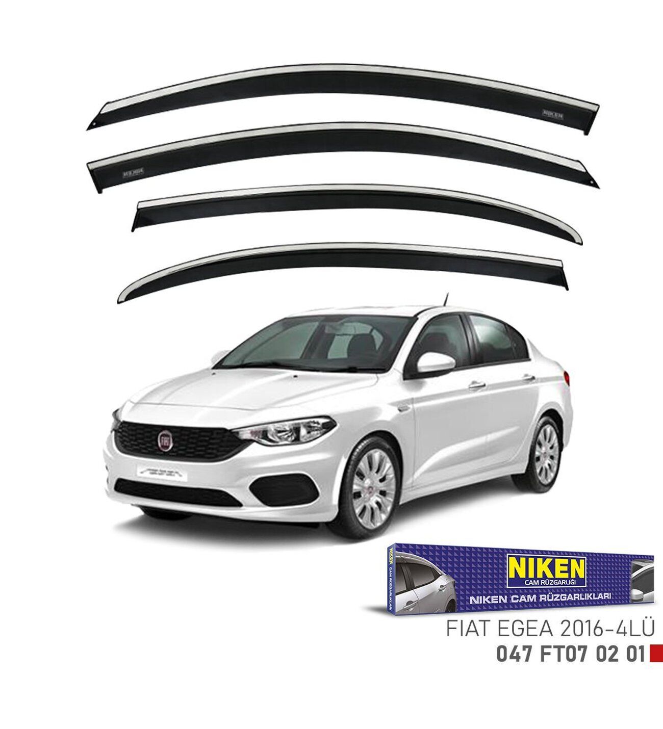Fiat Egea Kromlu Cam Rüzgarlığı Niken 2016+ sonrası uyumlu