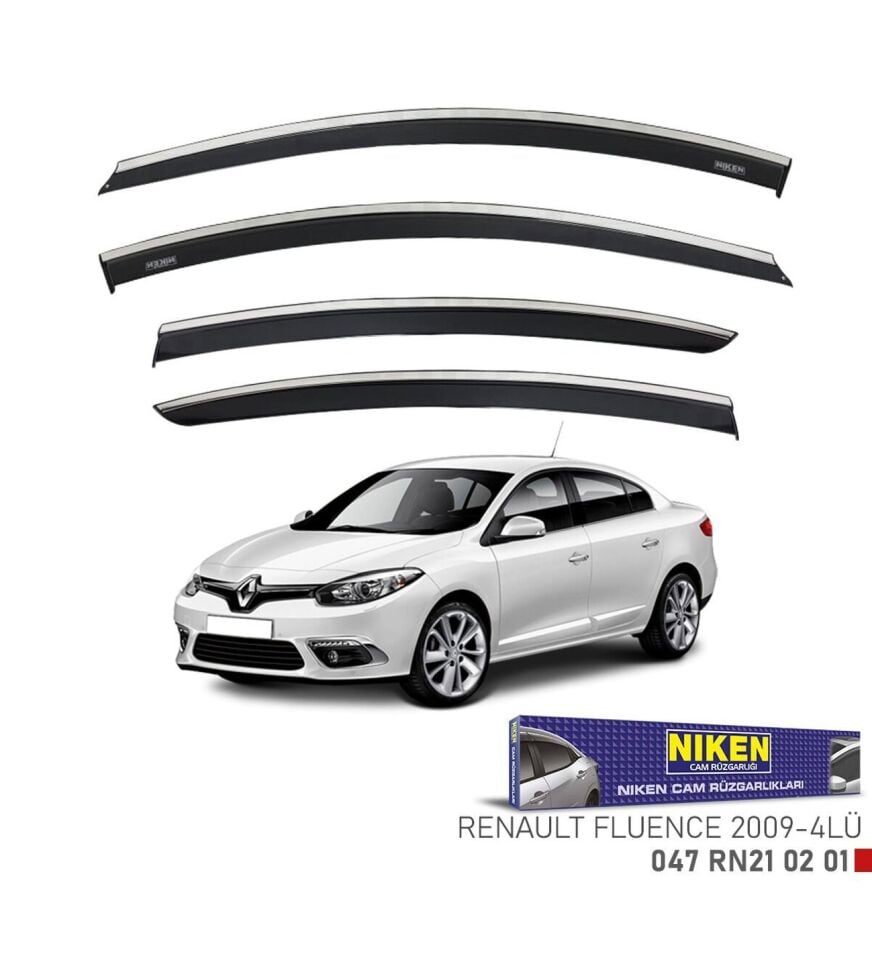 Renault Fluence Kromlu Cam Rüzgarlığı Niken 2009+ sonrası uyumlu