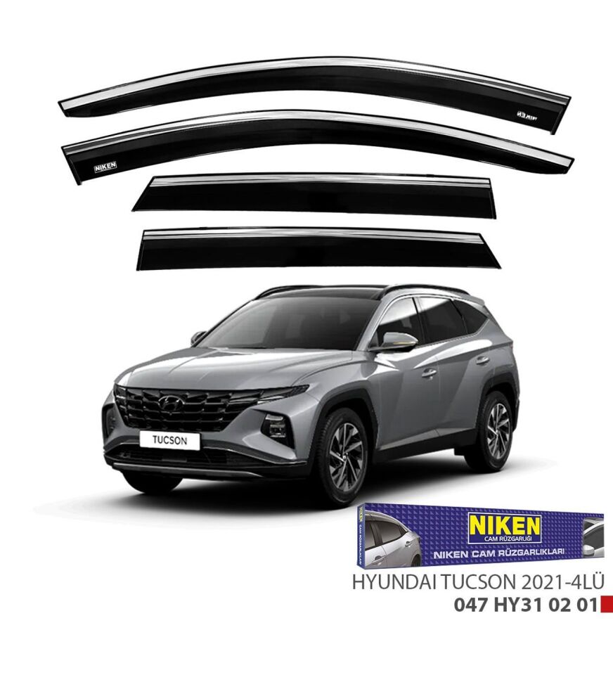 Hyundai Tucson Kromlu Cam Rüzgarlığı Niken 2021+ sonrası uyumlu