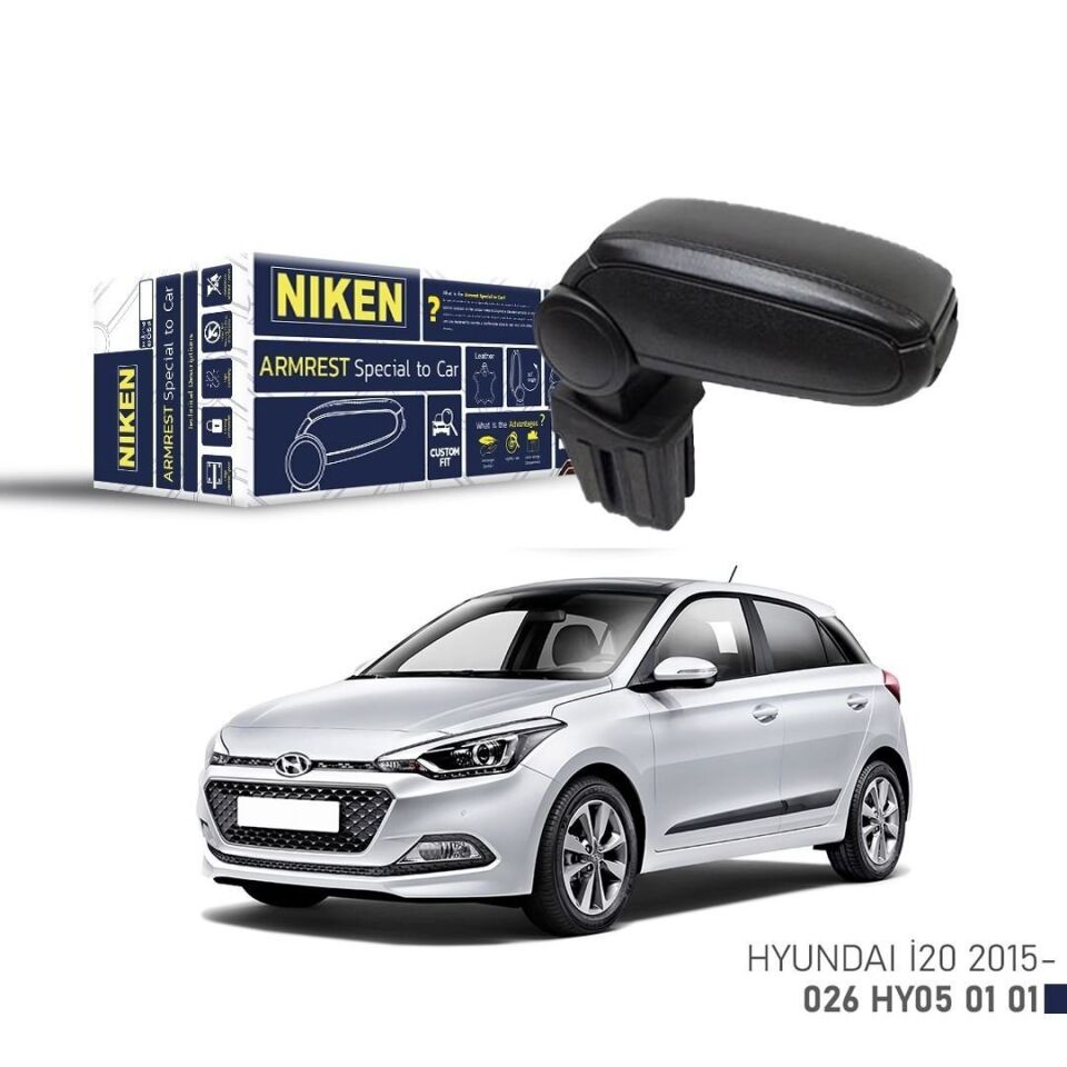 Niken Hyundai i20 Kol Dayama Kolçak Siyah 2015+ Sonrası