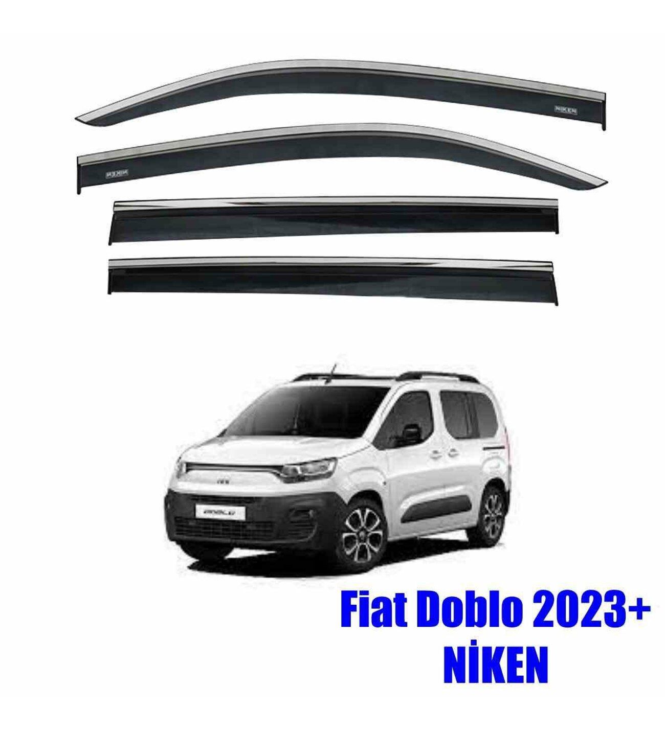 Fiat Doblo Kromlu Cam Rüzgarlığı Niken 2023+ sonrası uyumlu