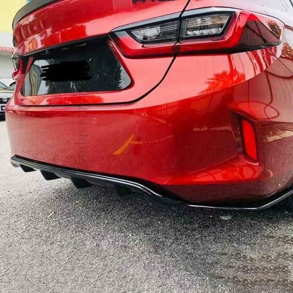 Honda Civic uyumlu arka tampon altı difüzör Siyah 2021 ve sonrası