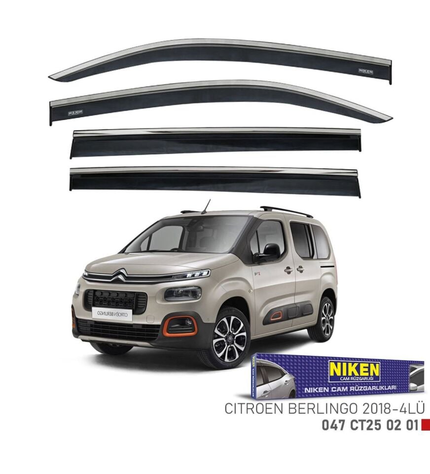 Citroen Berlingo Kromlu Cam Rüzgarlığı Niken 2019+ sonrası uyumlu