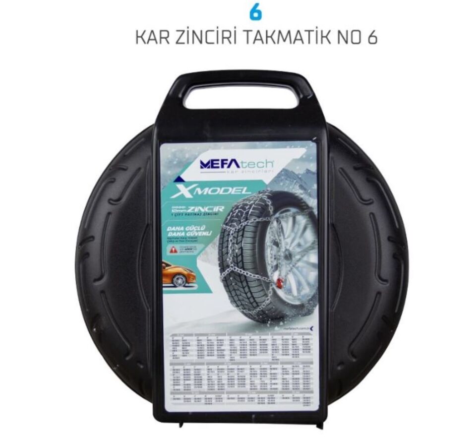 205/55x15 Ebatlarına Uyumlu Takmatik X tipi Kar Patinaj Zinciri Mefatech