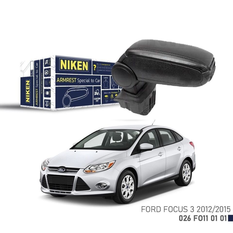 Niken Ford Focus 3 Kol Dayama Kolçak Siyah 2012-2015 Arası Uyumlu