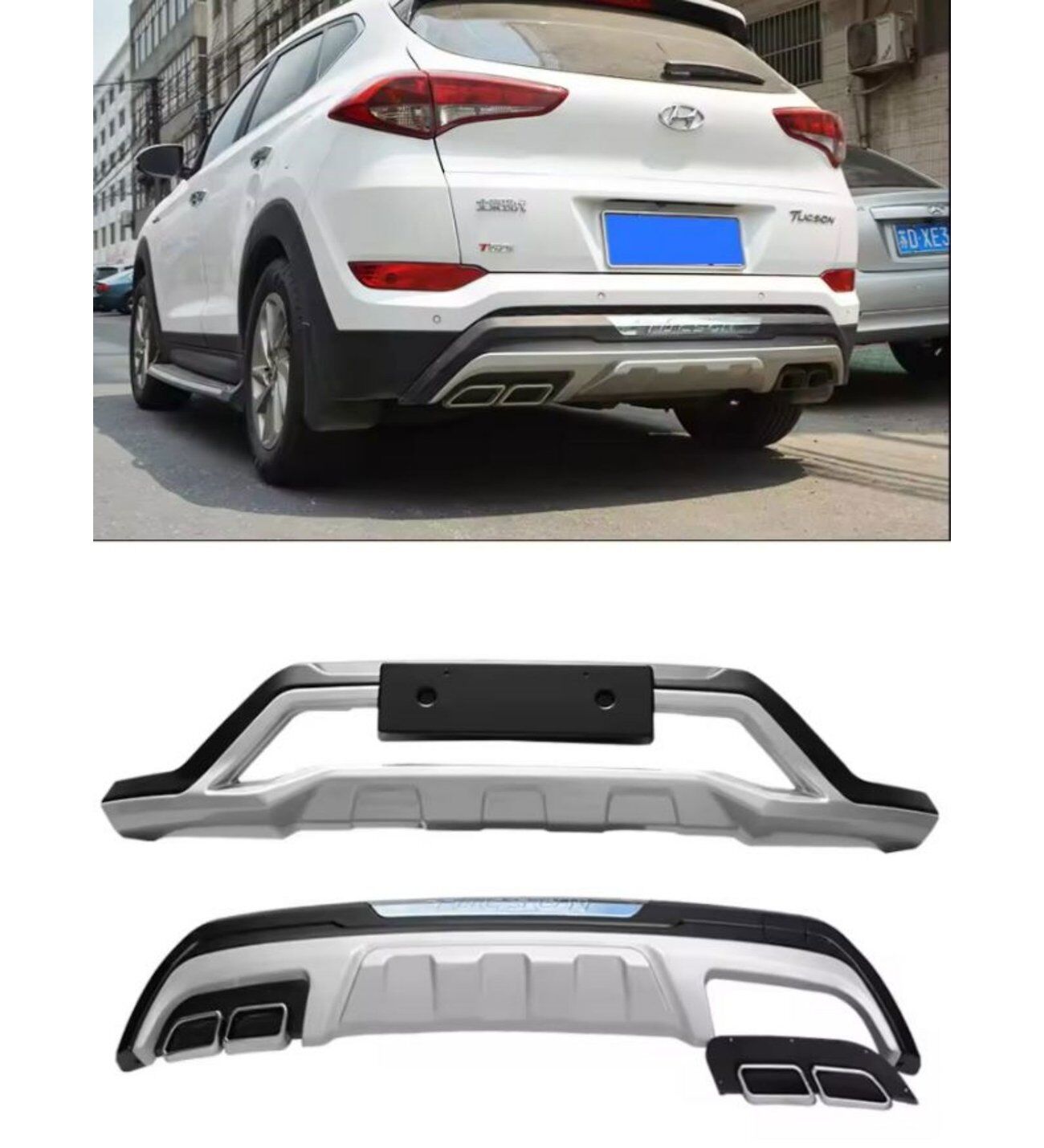 Hyundai Tucson Ön-Arka Tampon Koruması  2015-2018 (Model 1)