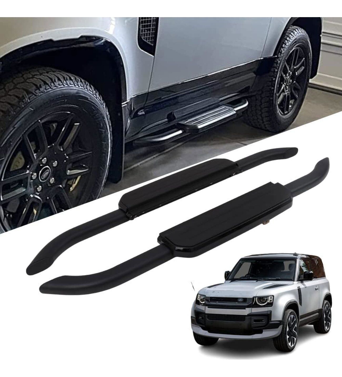 Land Rover Defender 90 siyah yan basamak 2020 sonrası oem model