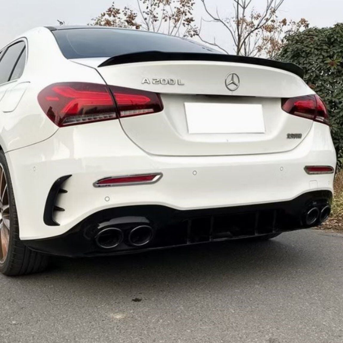 Mercedes A Serisi W177 Sedan A35 Amg Arka Difüzör 2019-2023 Arası uyumlu Çift Çıkış