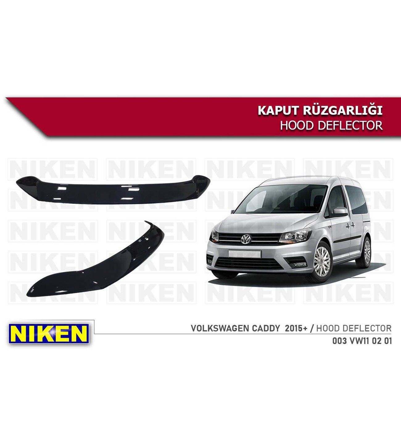 Vw Caddy Kaput Rüzgarlığı Koruyucu 2015-2020 arası